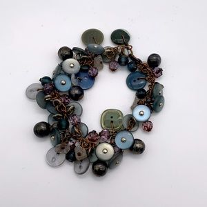 Handmade green button bracelet. Very cool!